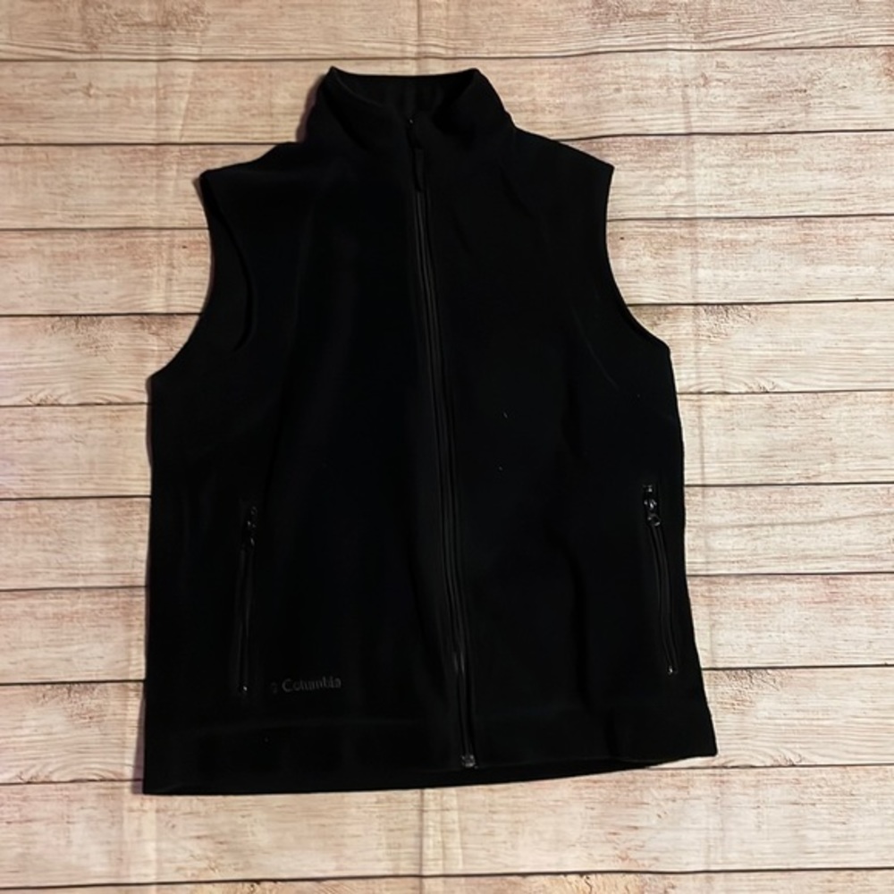 Womens Black Columbia fleece Vest size L